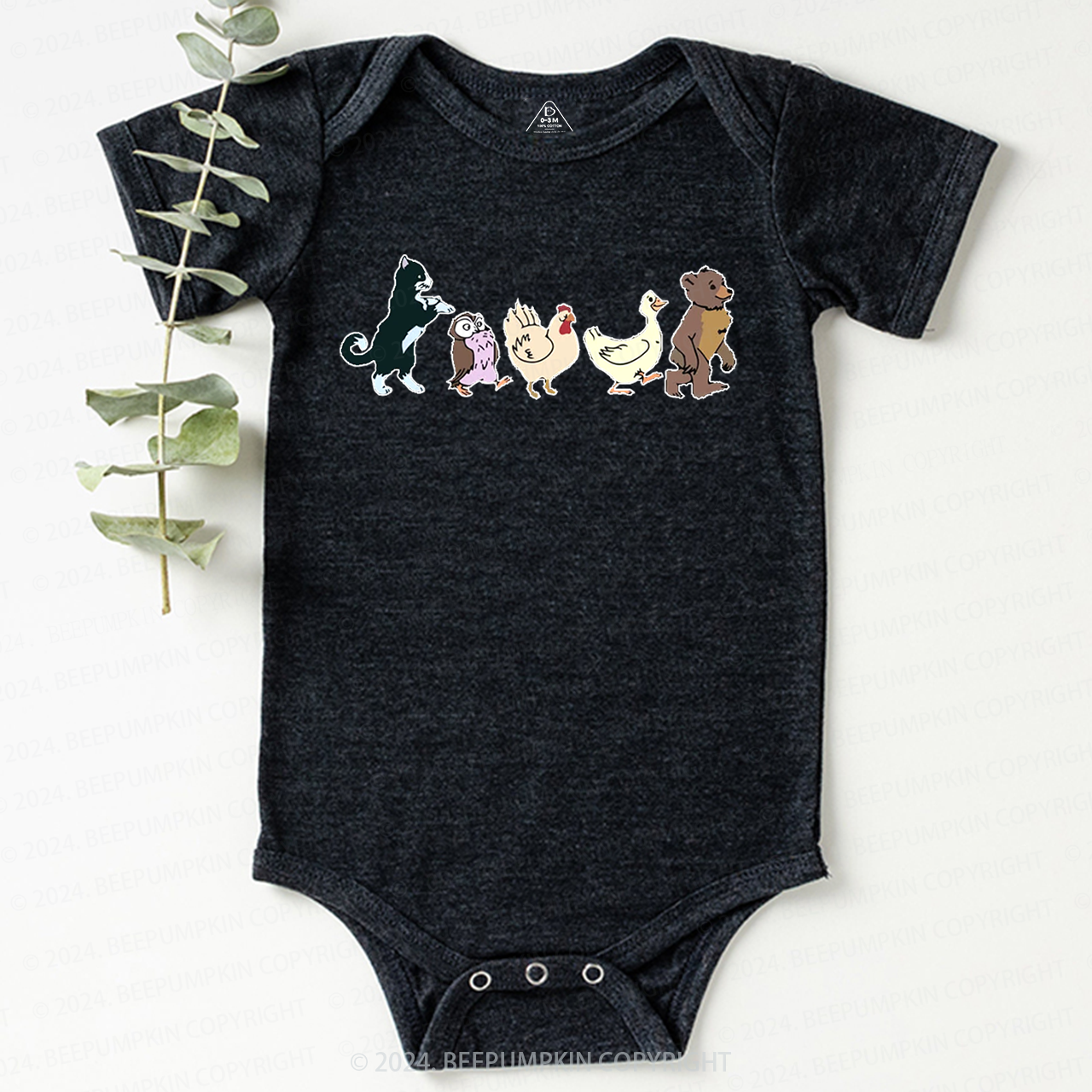 Cute Animal Friends Baby Bodysuit