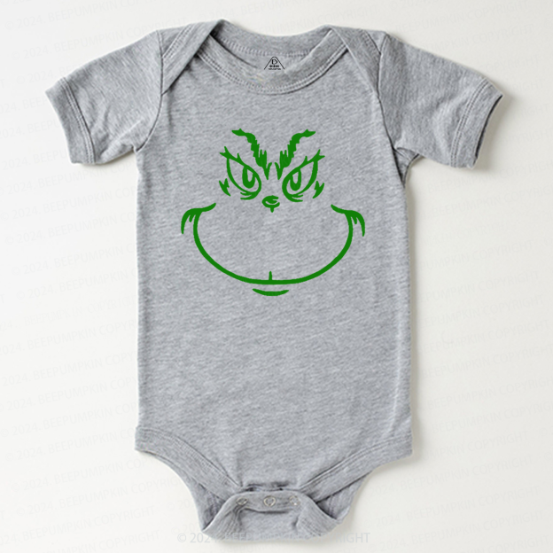 Funny Christmas Face Bodysuit For Baby 