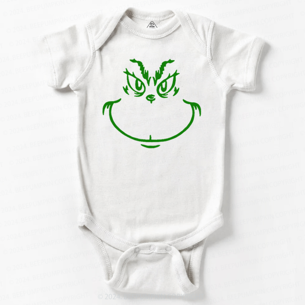 Funny Christmas Face Bodysuit For Baby 