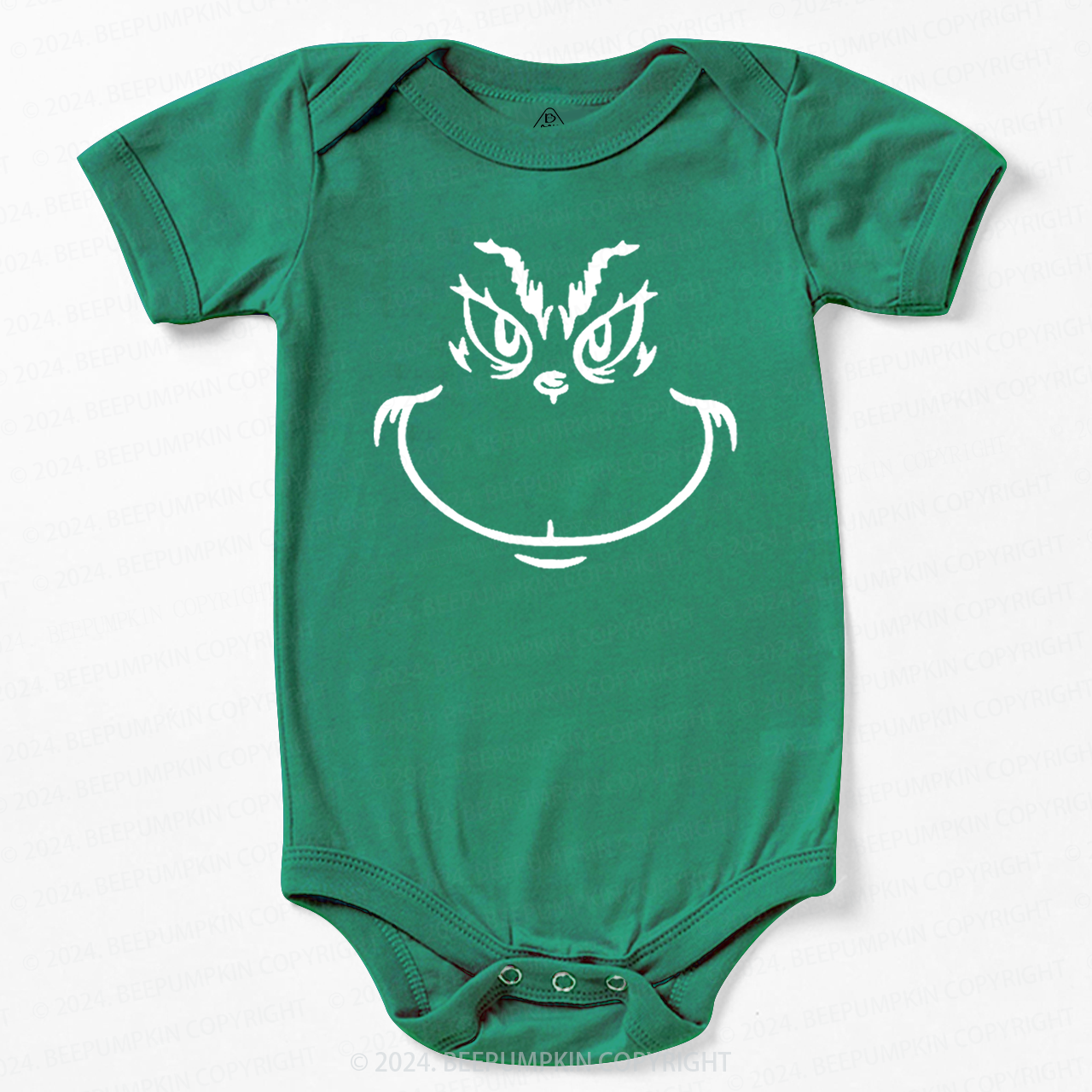 Funny Christmas Face Bodysuit For Baby 