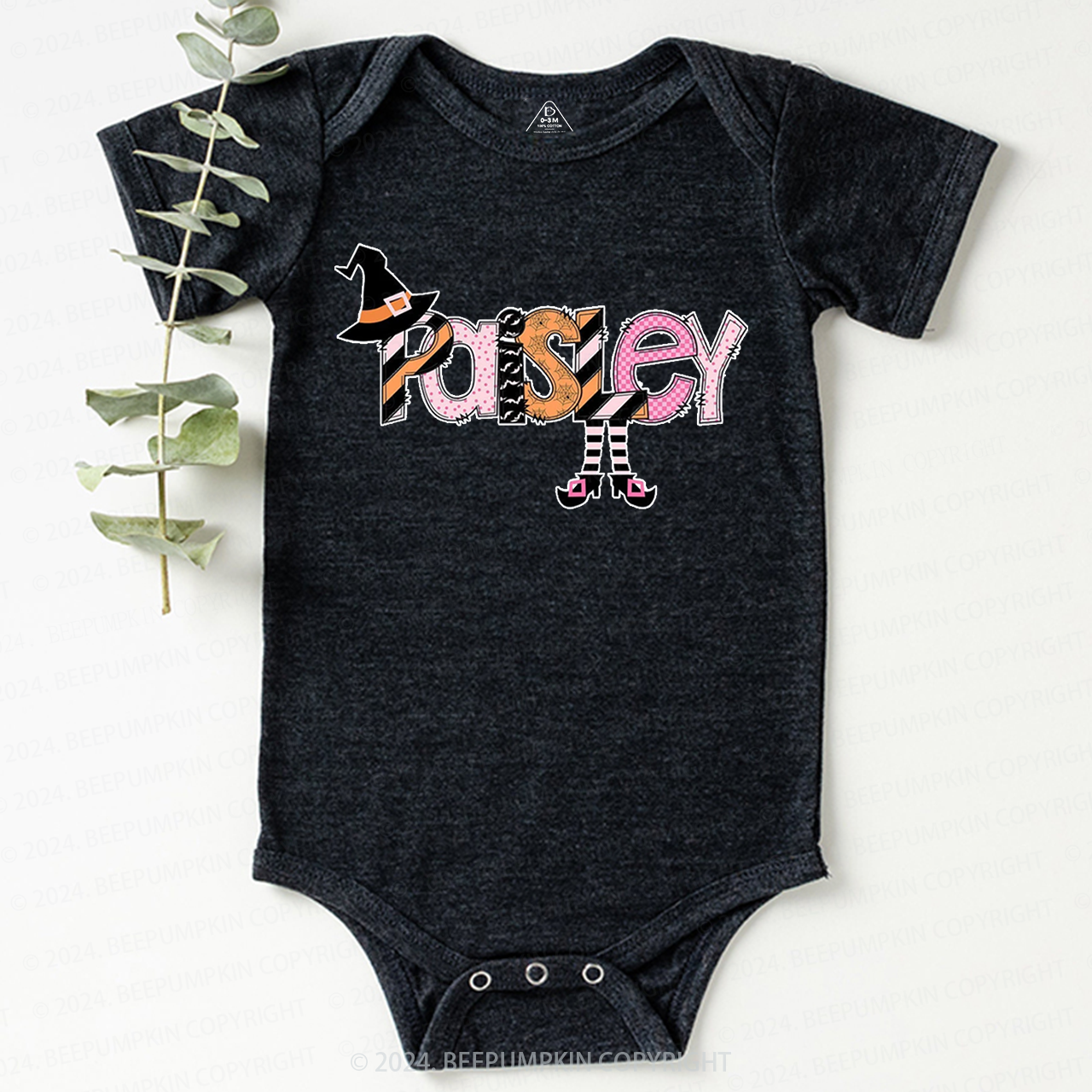 Personalized Halloween Cute Name  Baby Bodysuits 