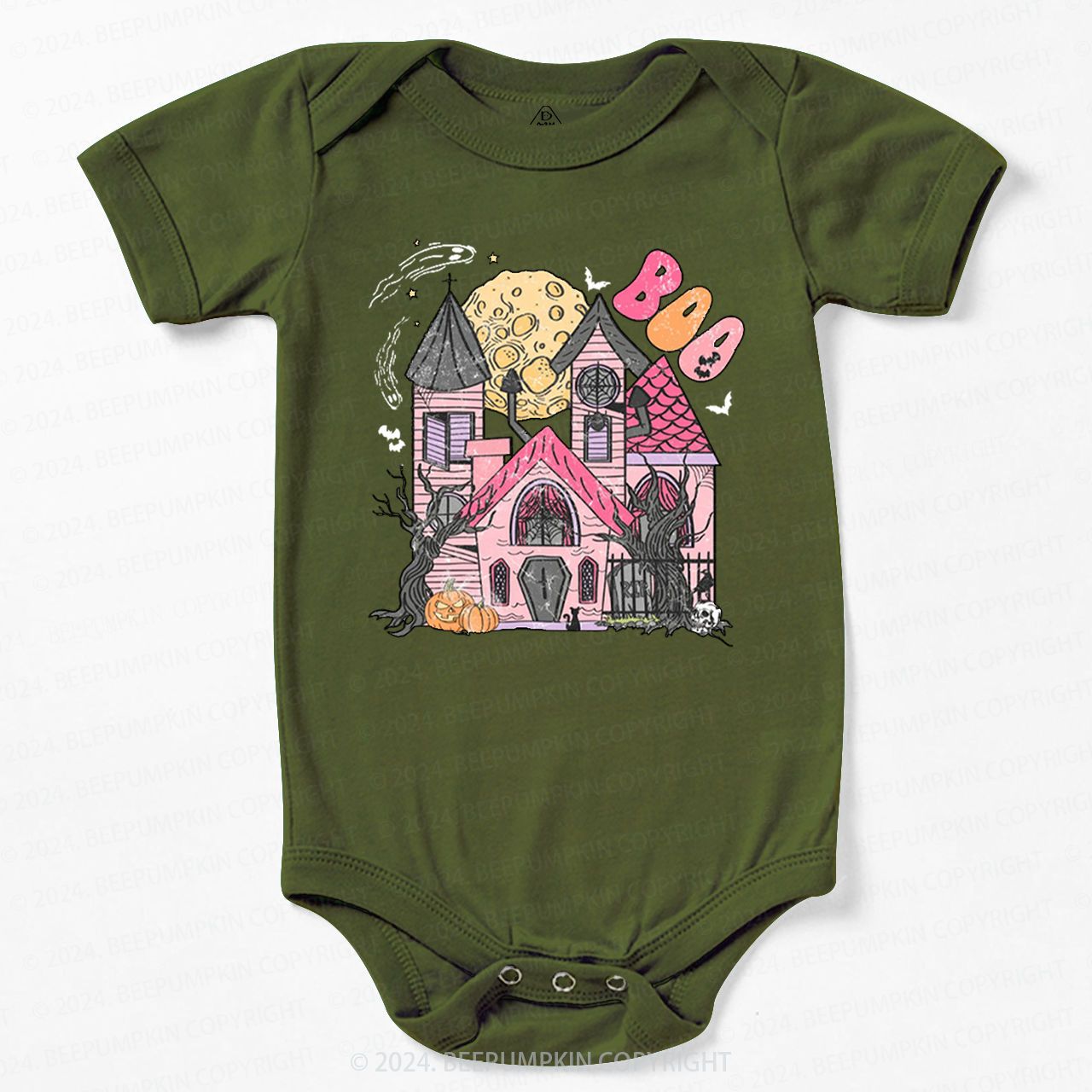 Haunted House Halloween Baby Bodysuits 