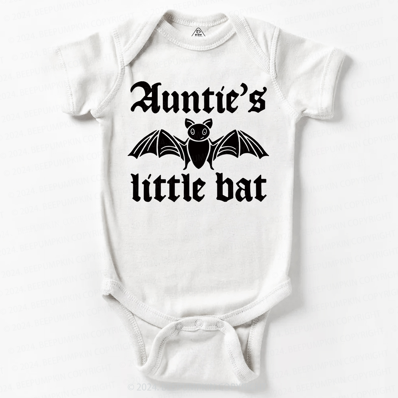 Personalized XXX's Little Bat Halloween Baby Bodysuits 