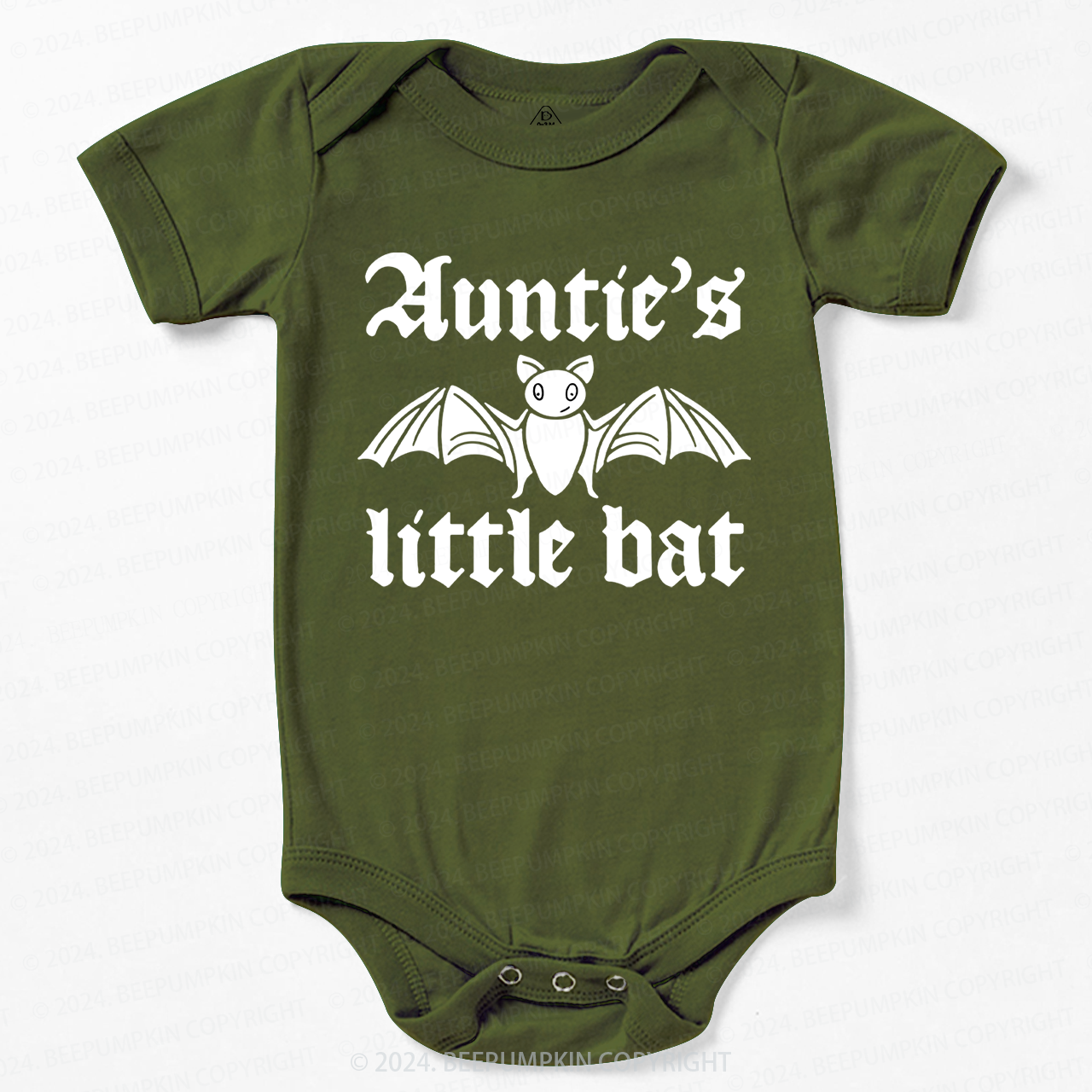 Personalized XXX's Little Bat Halloween Baby Bodysuits 