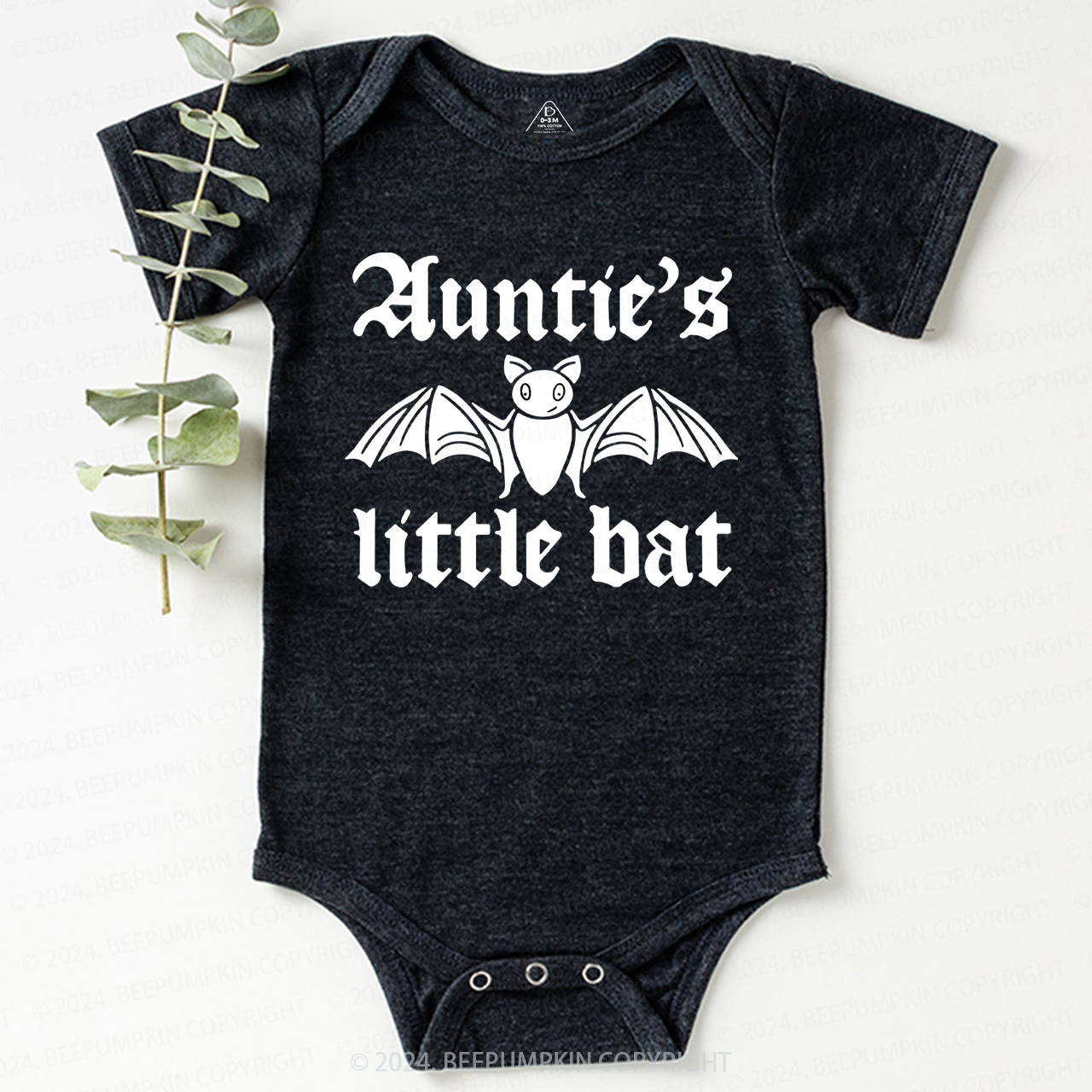Personalized XXX's Little Bat Halloween Baby Bodysuits 
