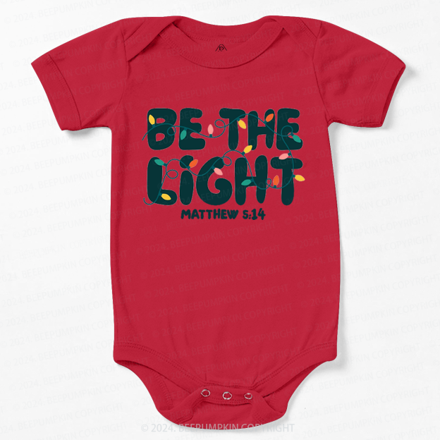 Be the Light Christmas Baby Bodysuit