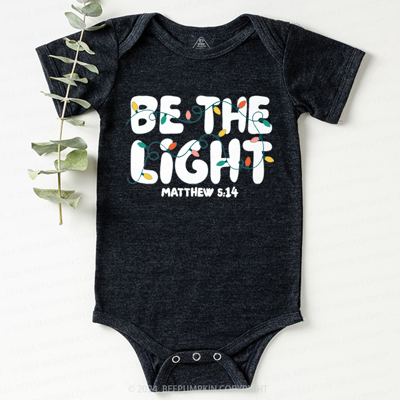 Be the Light Christmas Baby Bodysuit