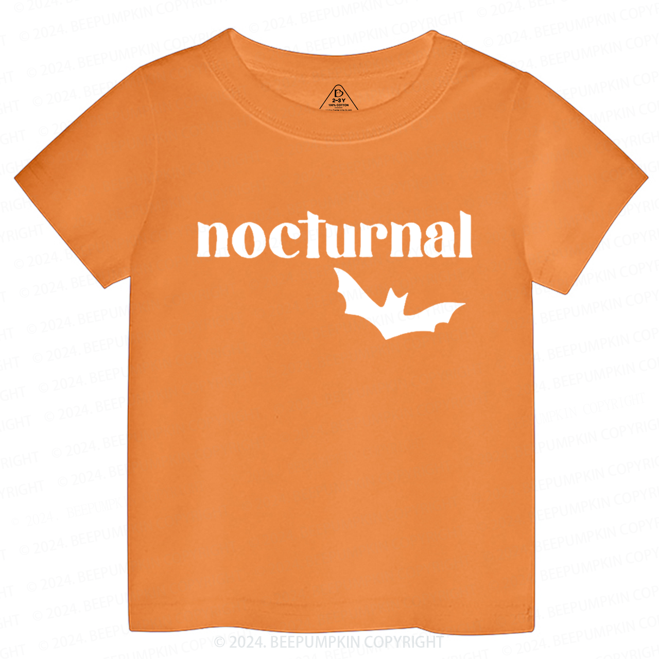 Nocturnal Halloween Bat Toddler&Kids Tees 