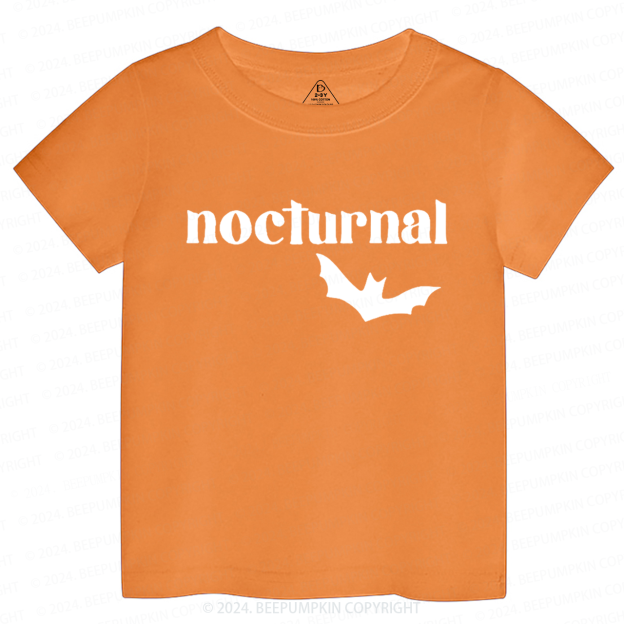 Nocturnal Halloween Bat Toddler&Kids Tees 