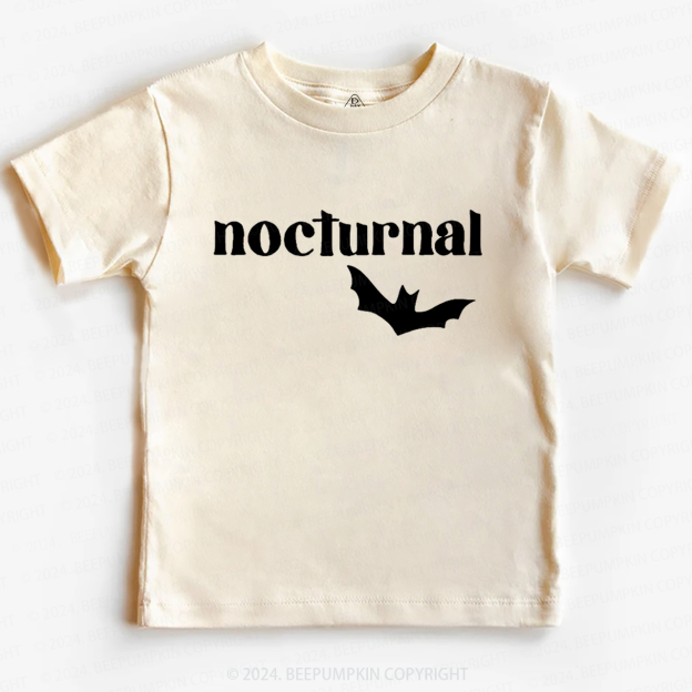 Nocturnal Halloween Bat Toddler&Kids Tees 