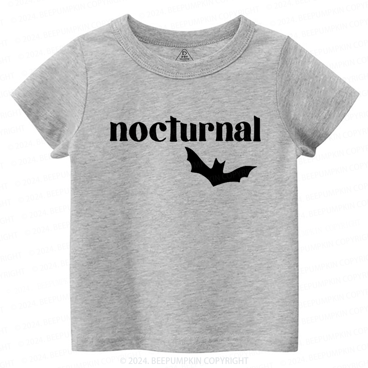 Nocturnal Halloween Bat Toddler&Kids Tees 