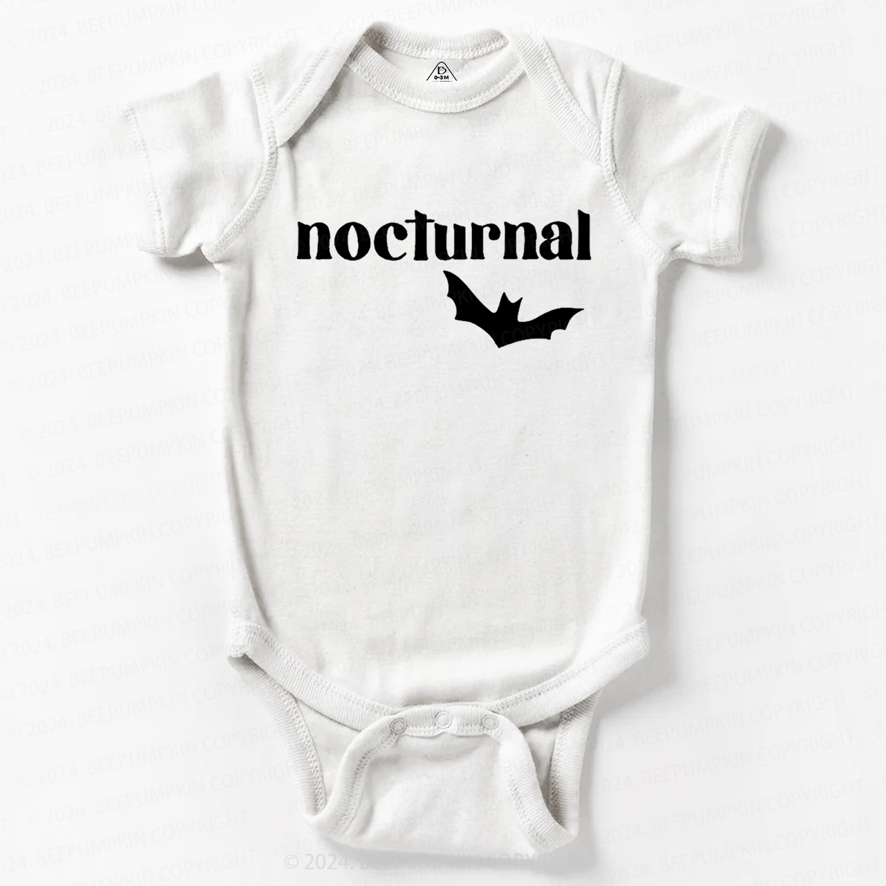 Nocturnal Halloween Bat Baby Bodysuits 