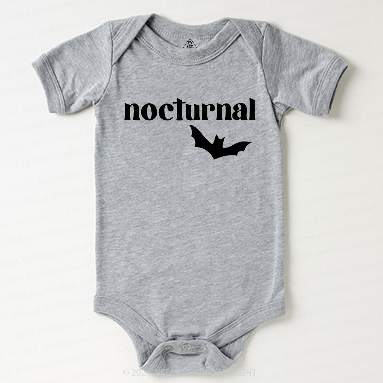 Nocturnal Halloween Bat Baby Bodysuits 