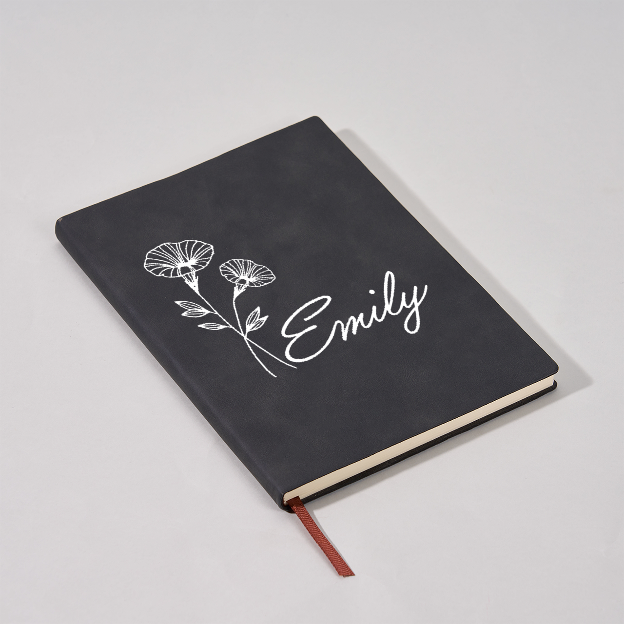 Personalized Birth Flower And Name Notebook