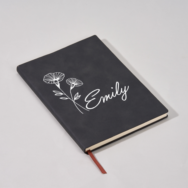 Personalized Birth Flower And Name Notebook