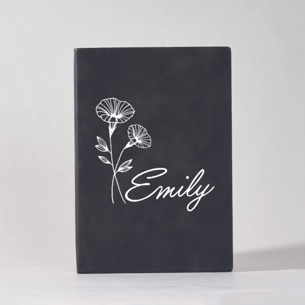 Personalized Birth Flower And Name Notebook