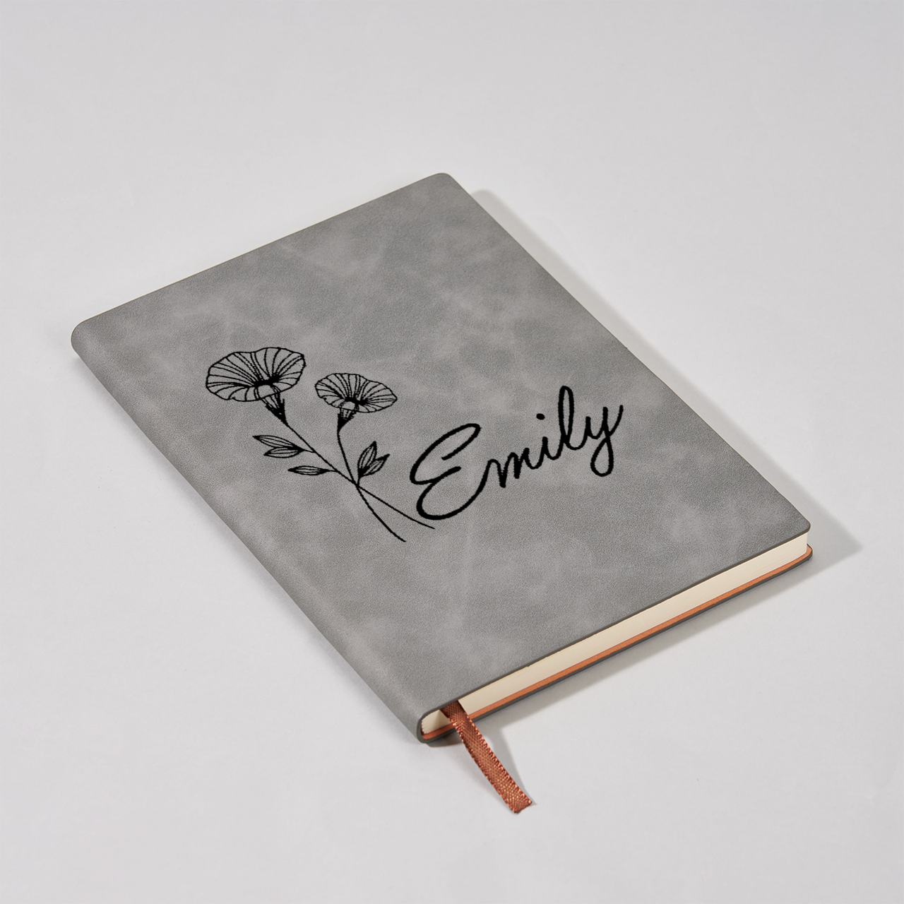 Personalized Birth Flower And Name Notebook