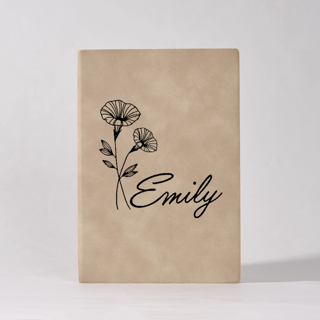 Personalized Birth Flower And Name Notebook