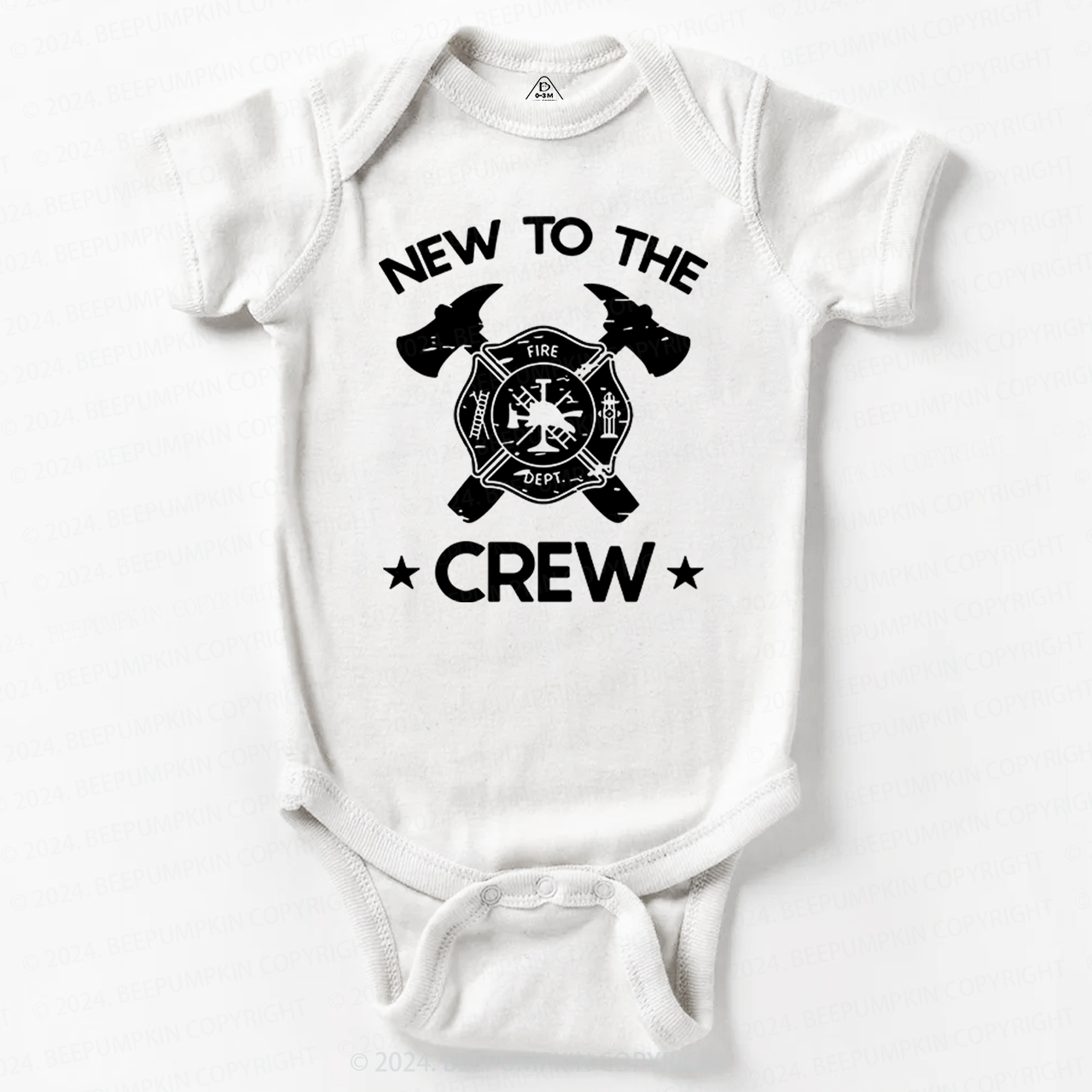 Firefighter New To The Crew Baby Bodysuit 7