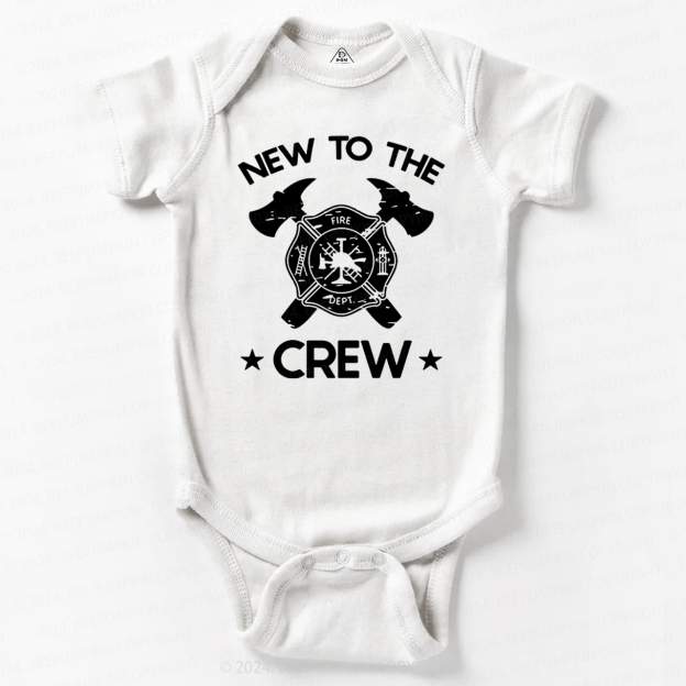 Firefighter New To The Crew Baby Bodysuit 7