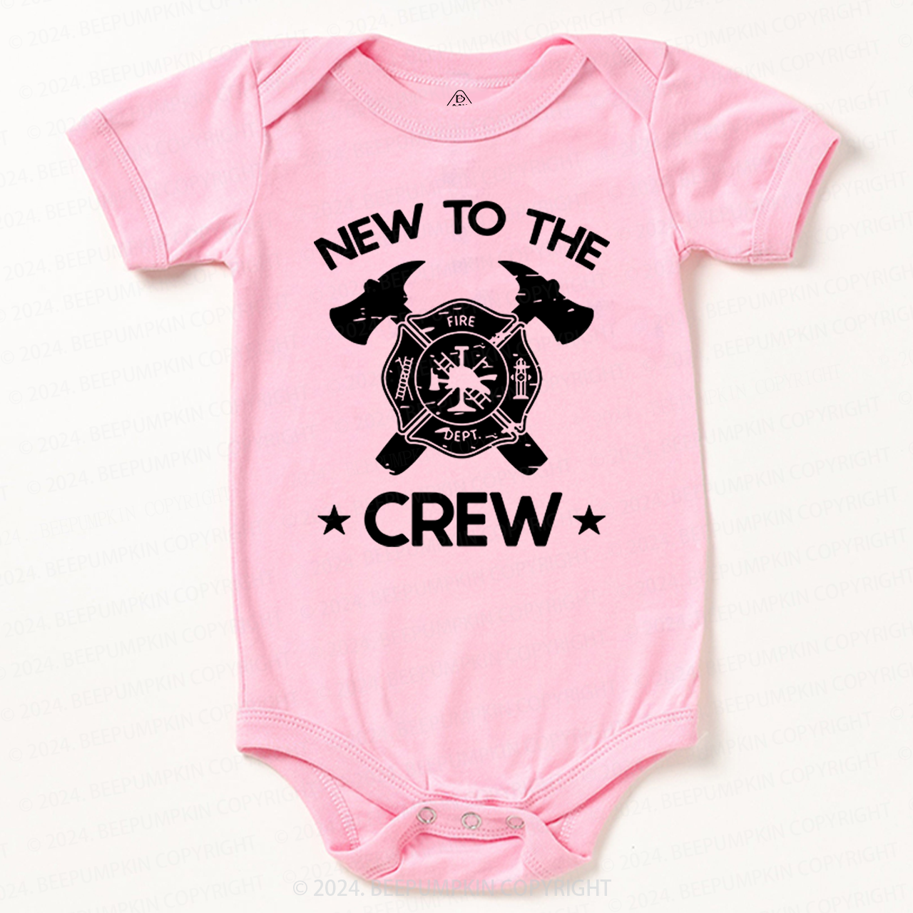 Firefighter New To The Crew Baby Bodysuit 7