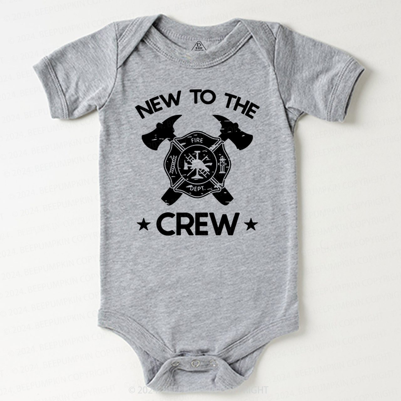 Firefighter New To The Crew Baby Bodysuit 7