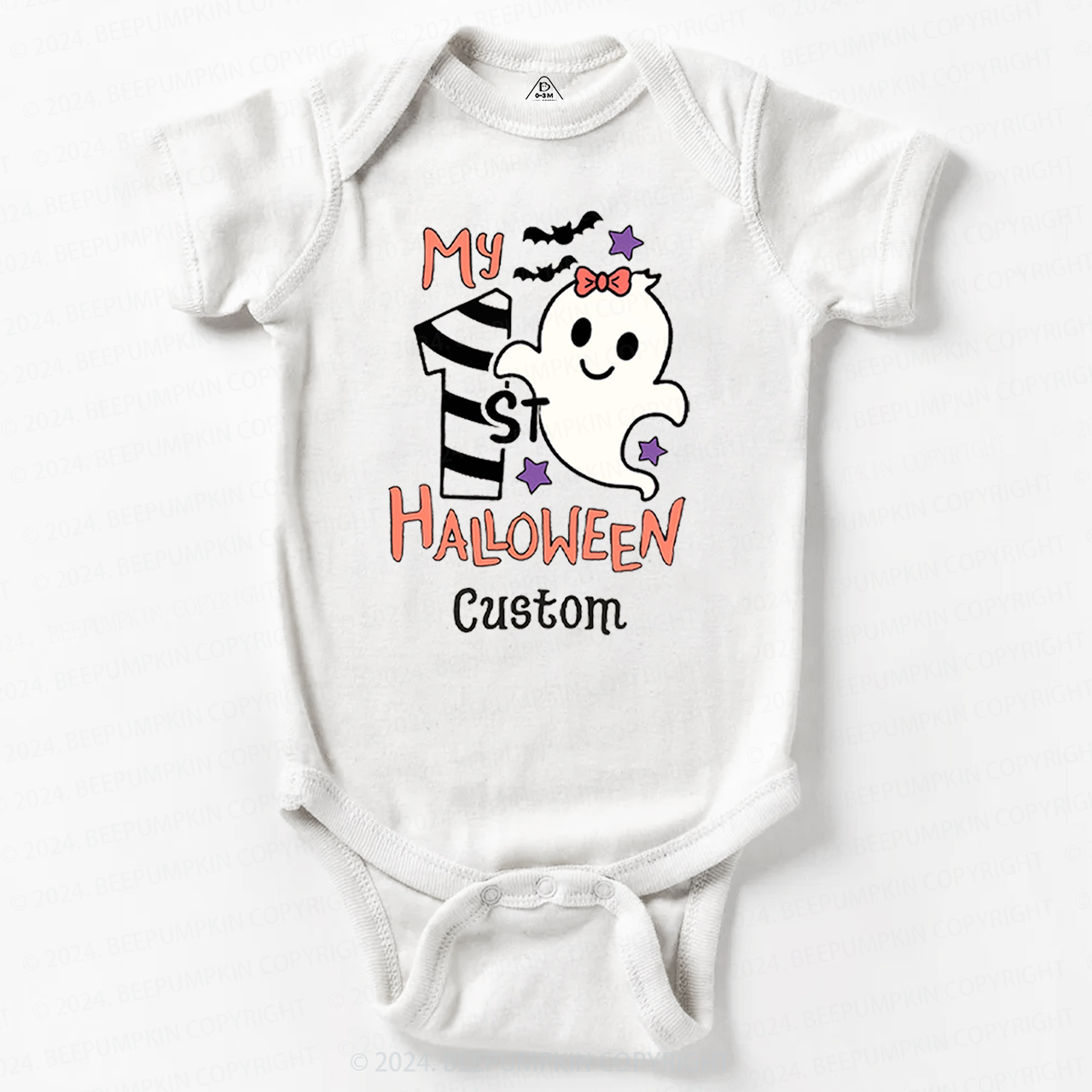 Personalised My 1st Halloween Trick Treat Baby Bodysuits 
