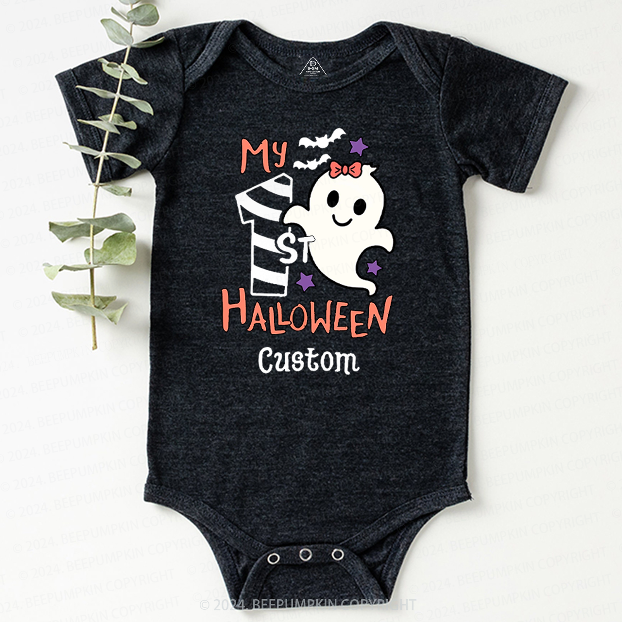 Personalised My 1st Halloween Trick Treat Baby Bodysuits 