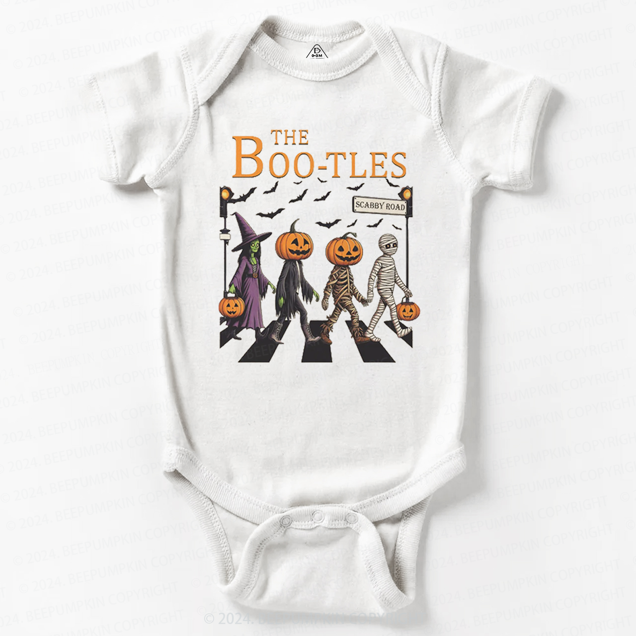 Walking Pumpkin Halloween Baby Bodysuits 