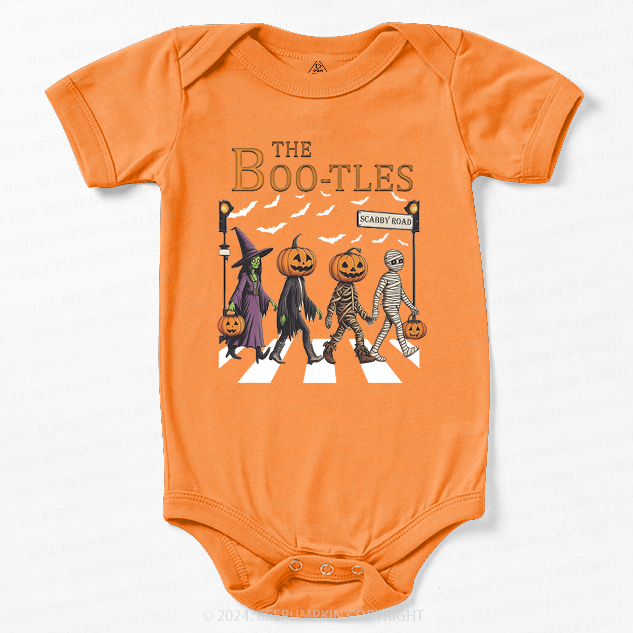 Walking Pumpkin Halloween Baby Bodysuits 