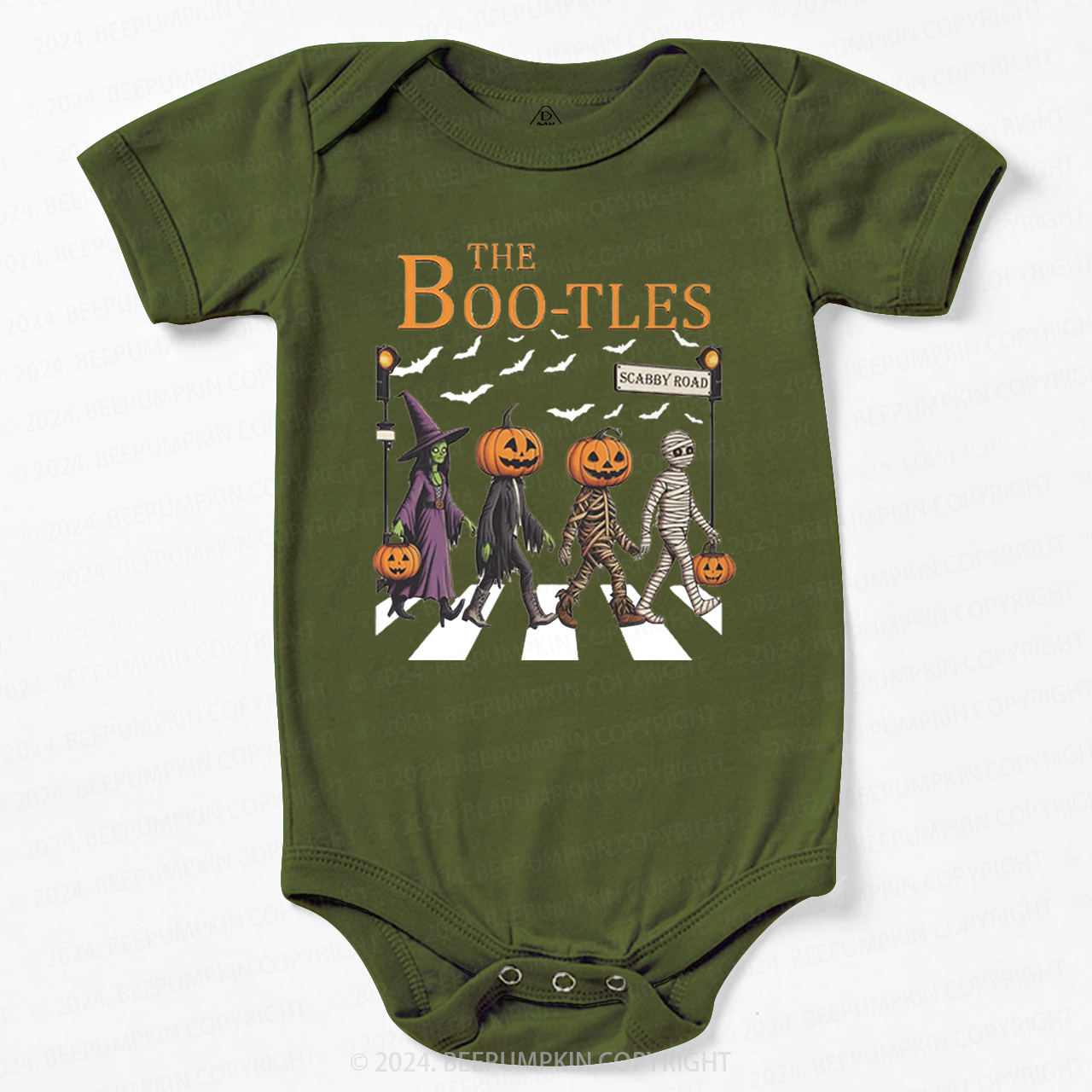 Walking Pumpkin Halloween Baby Bodysuits 