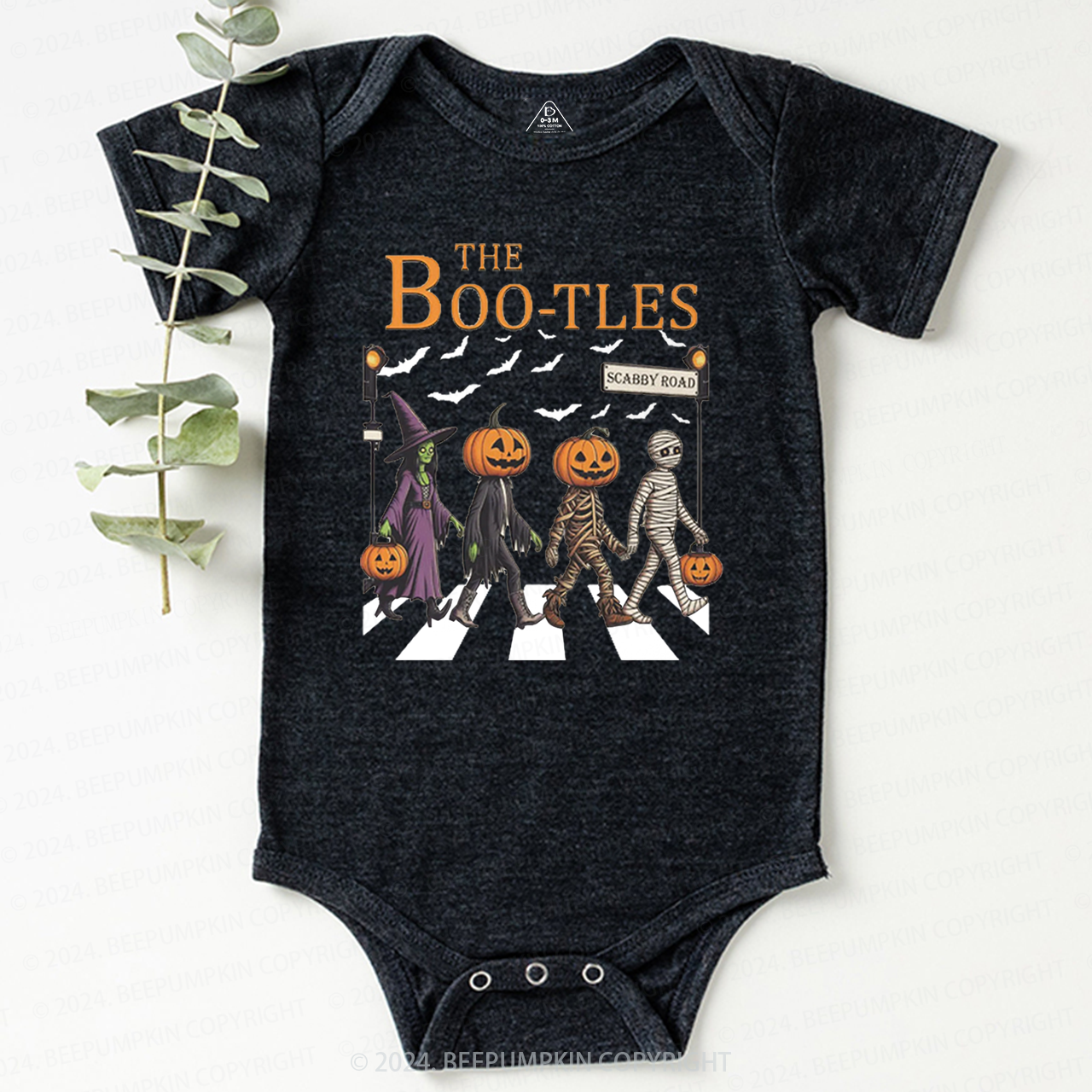 Walking Pumpkin Halloween Baby Bodysuits 