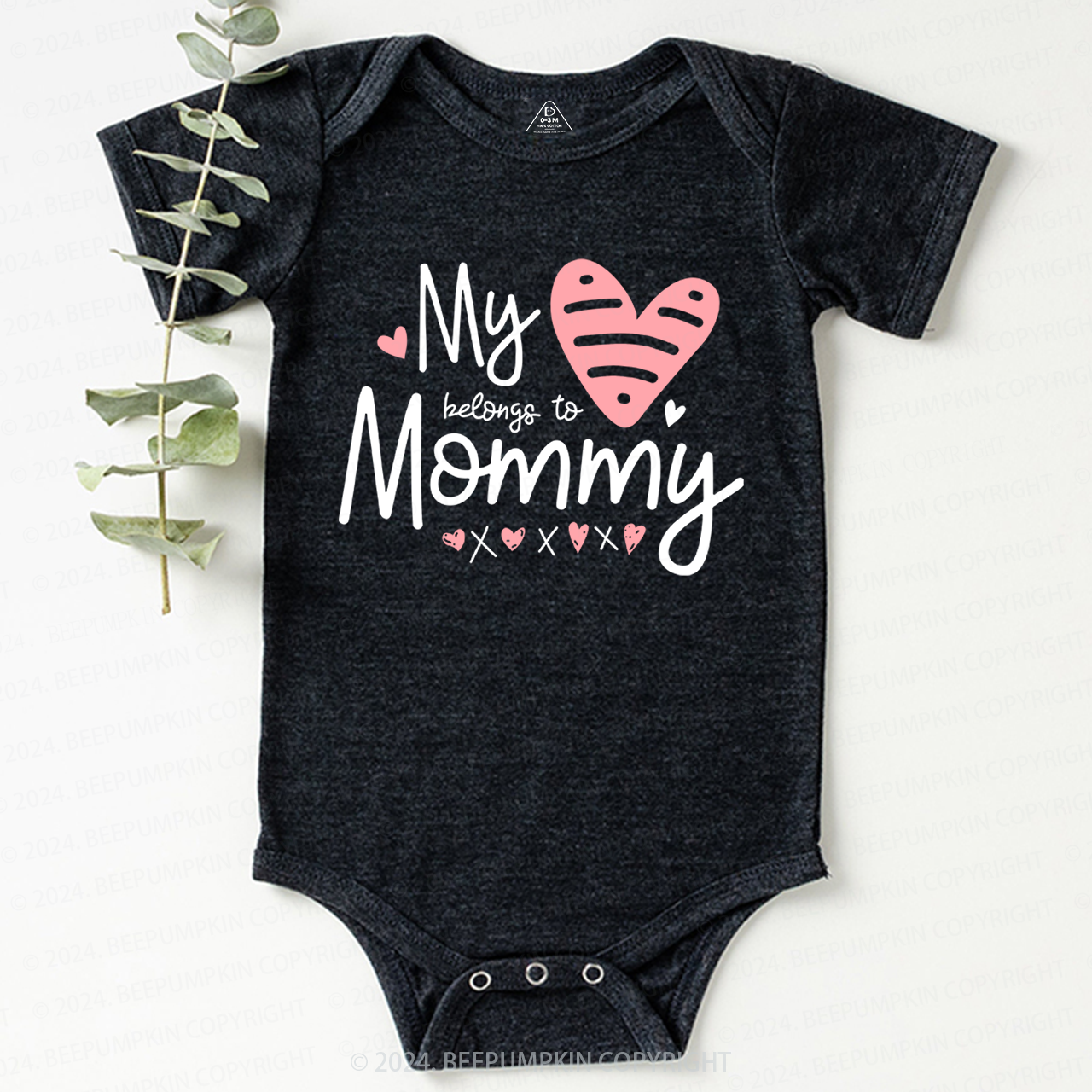 My Heart Belongs To Mummy Baby Bodysuit 7