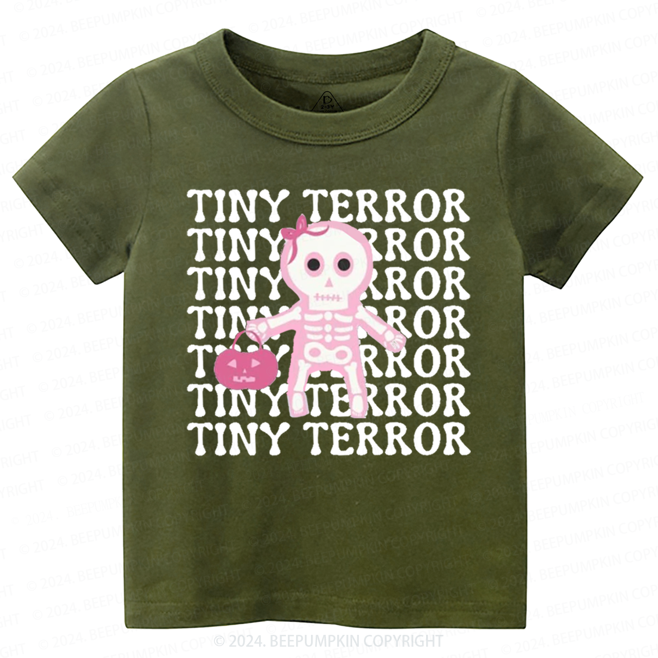 Tiny Terror Pink Halloween Toddler&Kids Tees 
