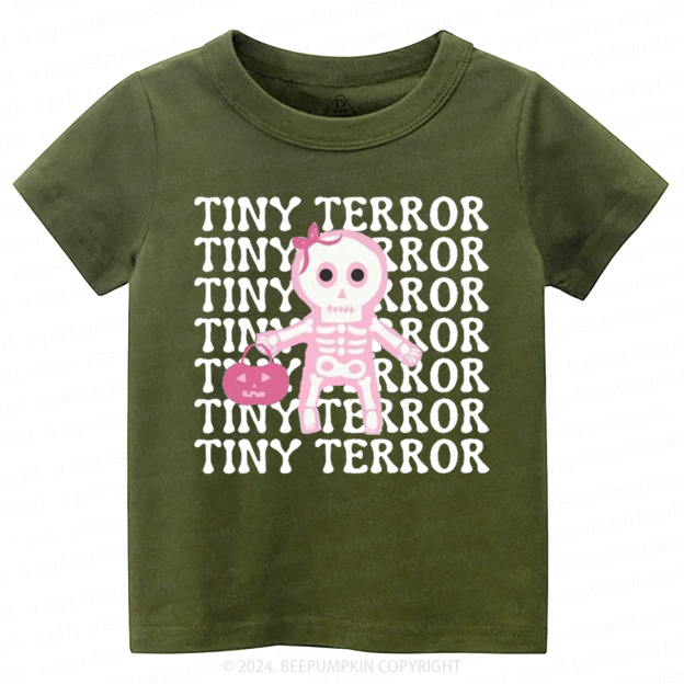Tiny Terror Pink Halloween Toddler&Kids Tees 