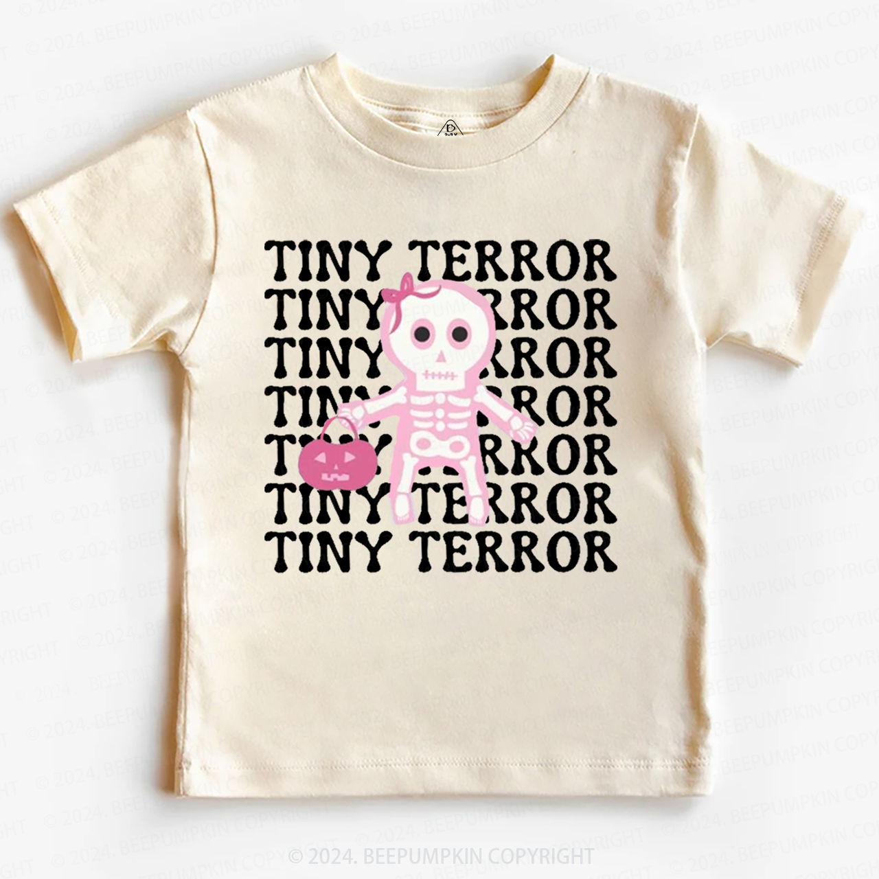 Tiny Terror Pink Halloween Toddler&Kids Tees 