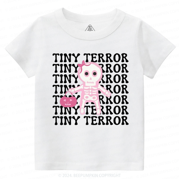 Tiny Terror Pink Halloween Toddler&Kids Tees 