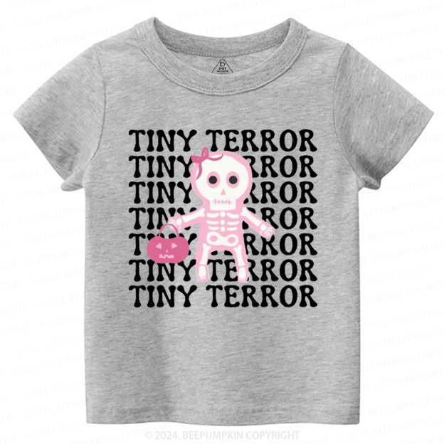 Tiny Terror Pink Halloween Toddler&Kids Tees 