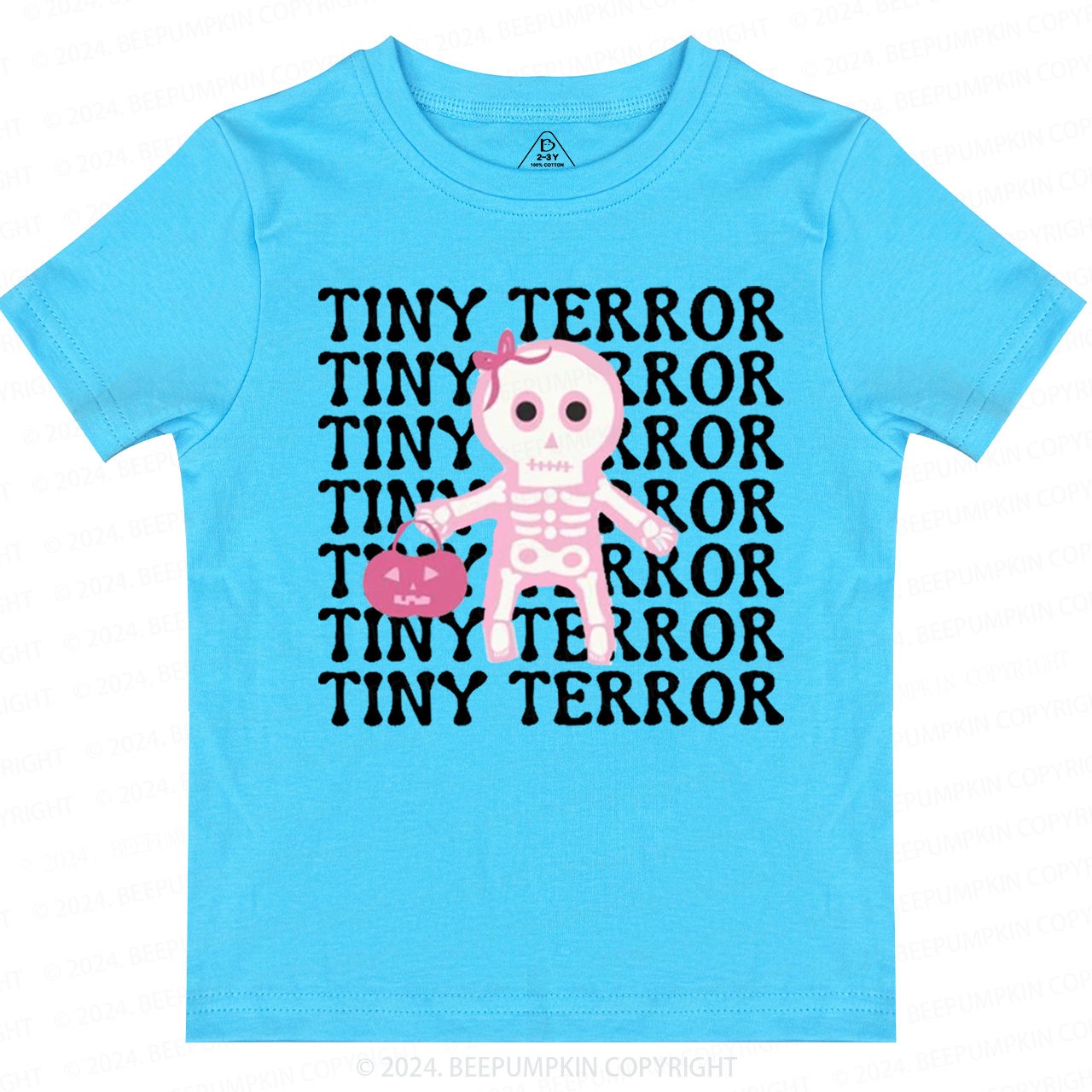 Tiny Terror Pink Halloween Toddler&Kids Tees 