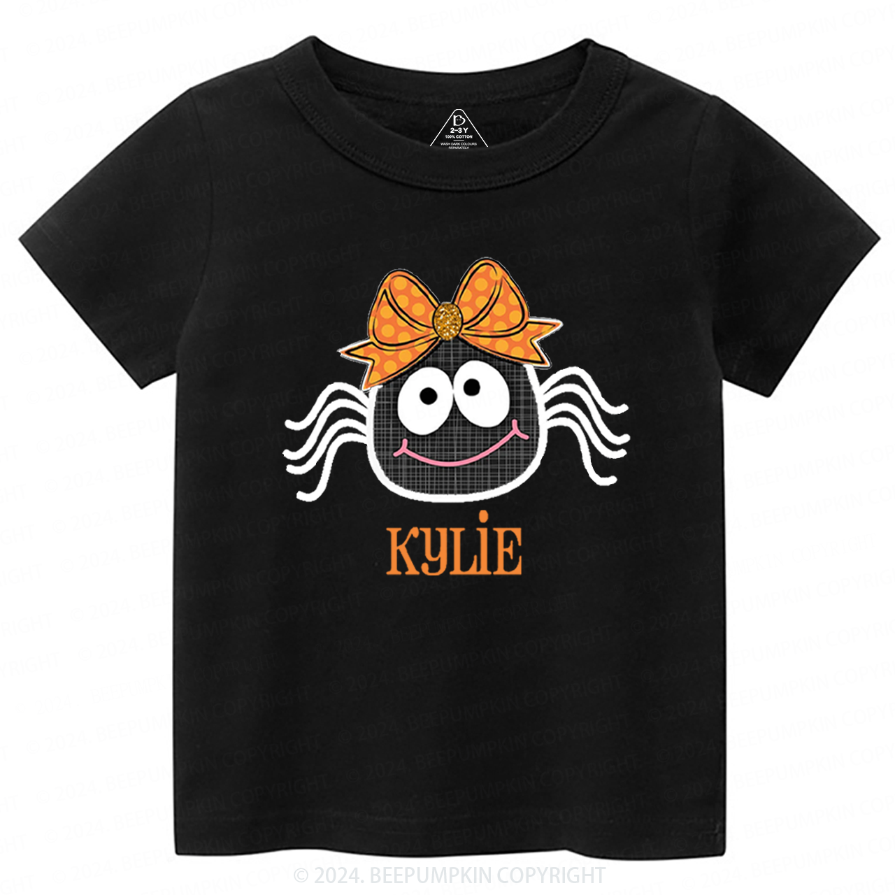  Personalized Halloween Spider Toddler&Kids Tees 