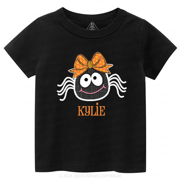  Personalized Halloween Spider Toddler&Kids Tees 