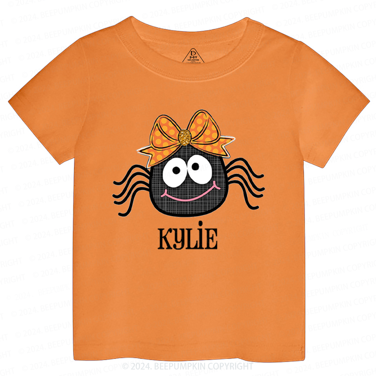  Personalized Halloween Spider Toddler&Kids Tees 