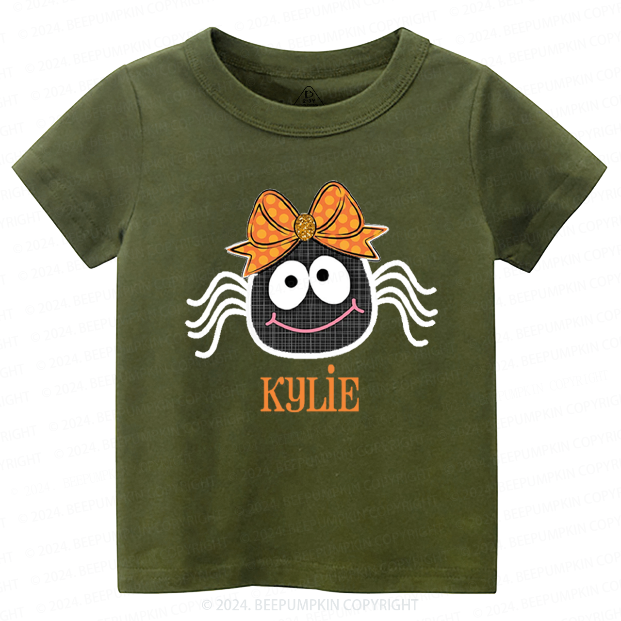  Personalized Halloween Spider Toddler&Kids Tees 