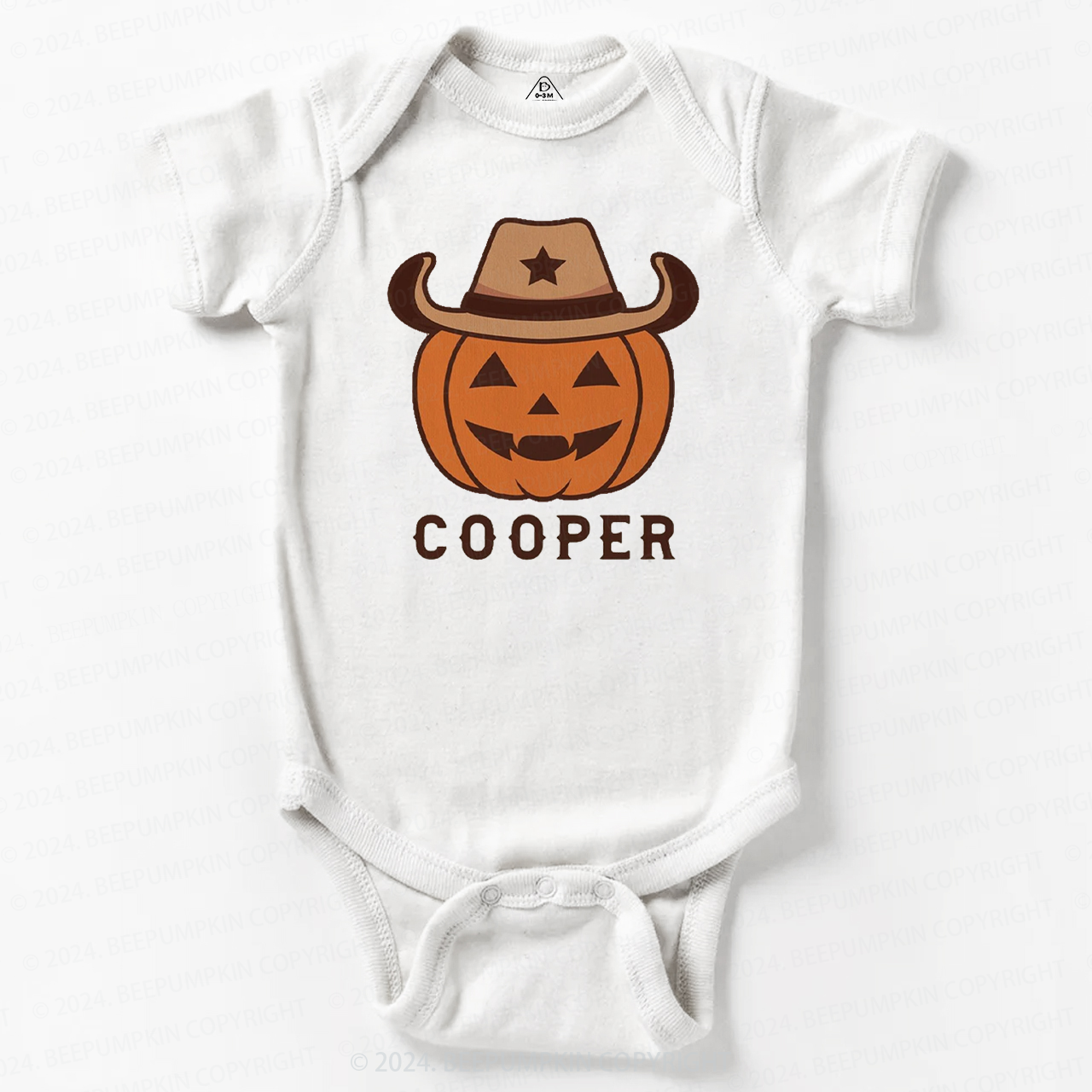 Personalized Vintage Halloween Rodeo Baby Bodysuits 