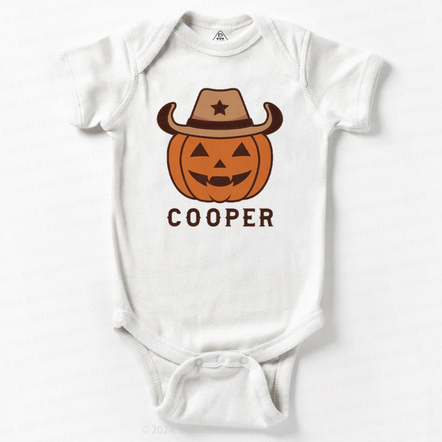 Personalized Vintage Halloween Rodeo Baby Bodysuits 