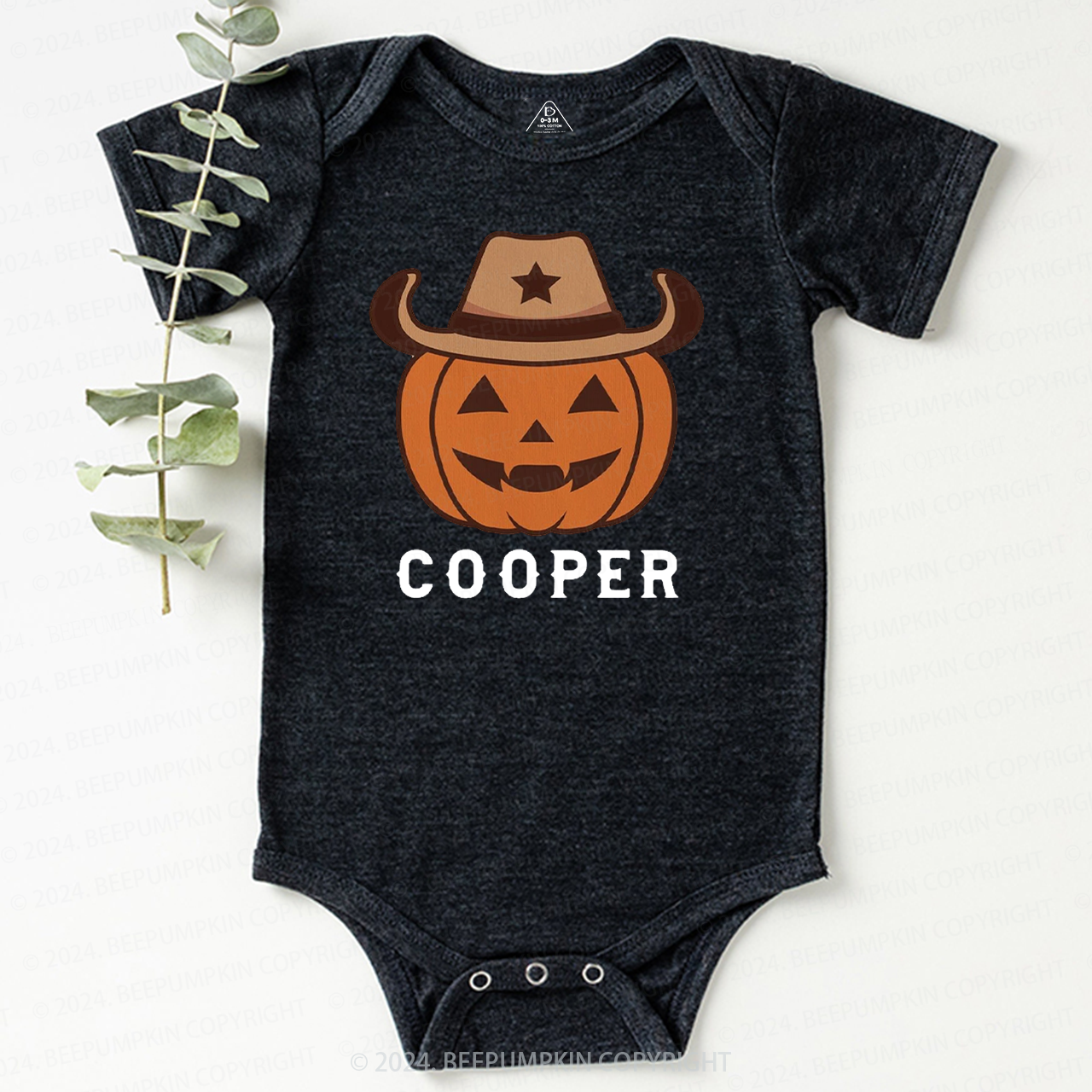 Personalized Vintage Halloween Rodeo Baby Bodysuits 