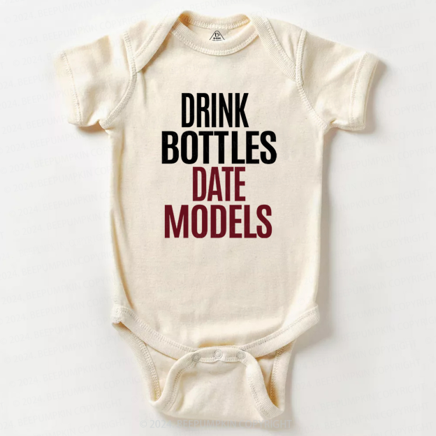 Drink Bottles Date Models Bodysuit For Baby 7