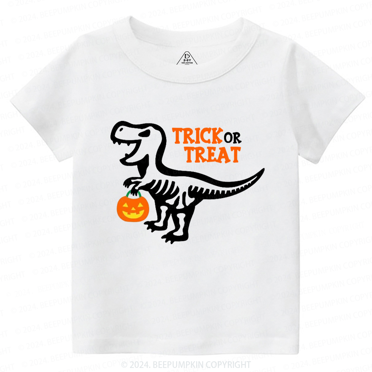 Trick or Treat Dinosaur Halloween Toddler&Kids Tees 