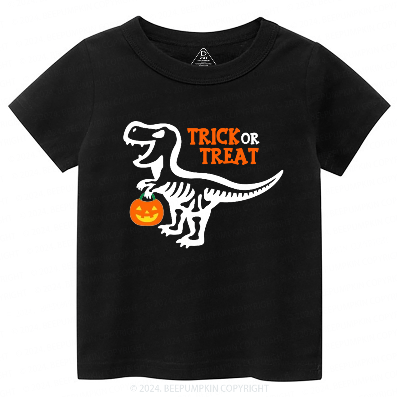 Trick or Treat Dinosaur Halloween Toddler&Kids Tees 