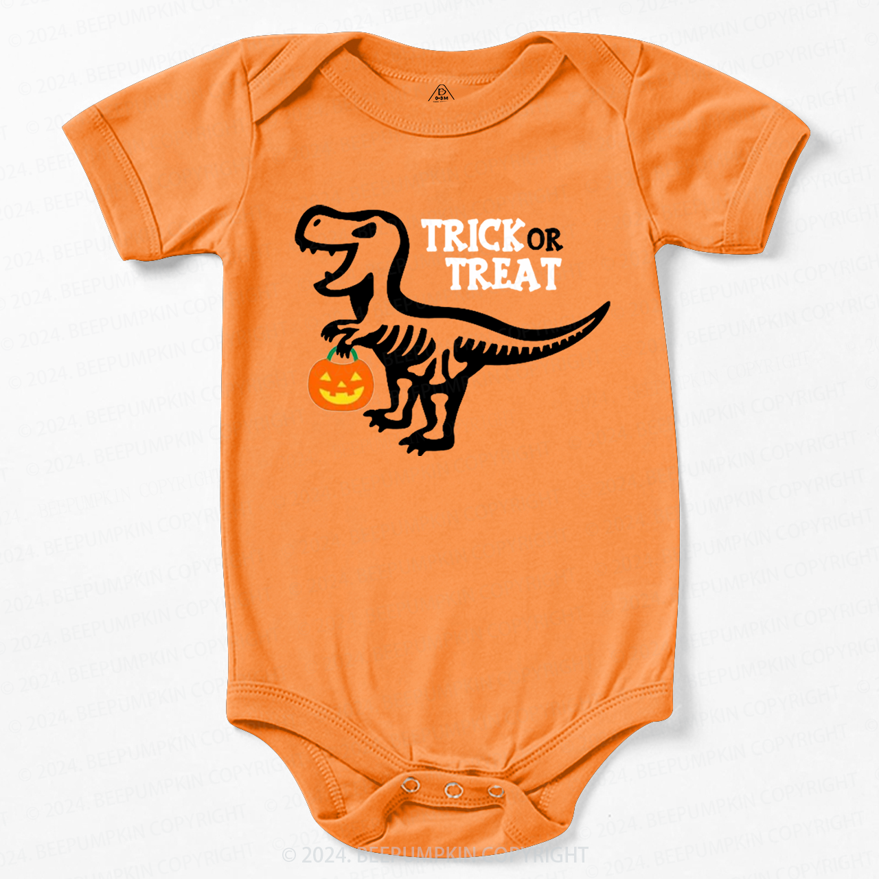 Trick or Treat Dinosaur Halloween Baby Bodysuits 